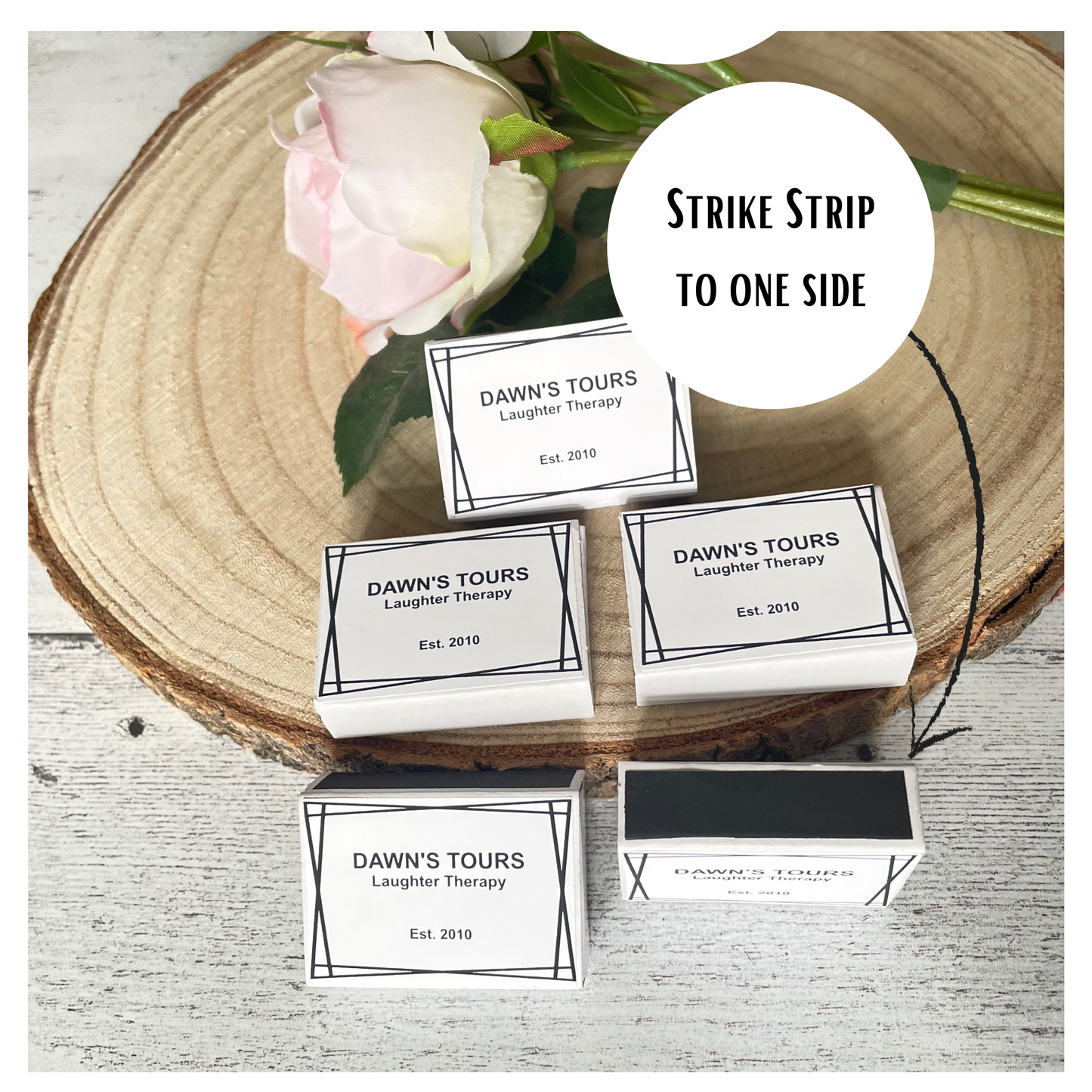 Personalised Matchbox Wedding Favours with Coloured Matches