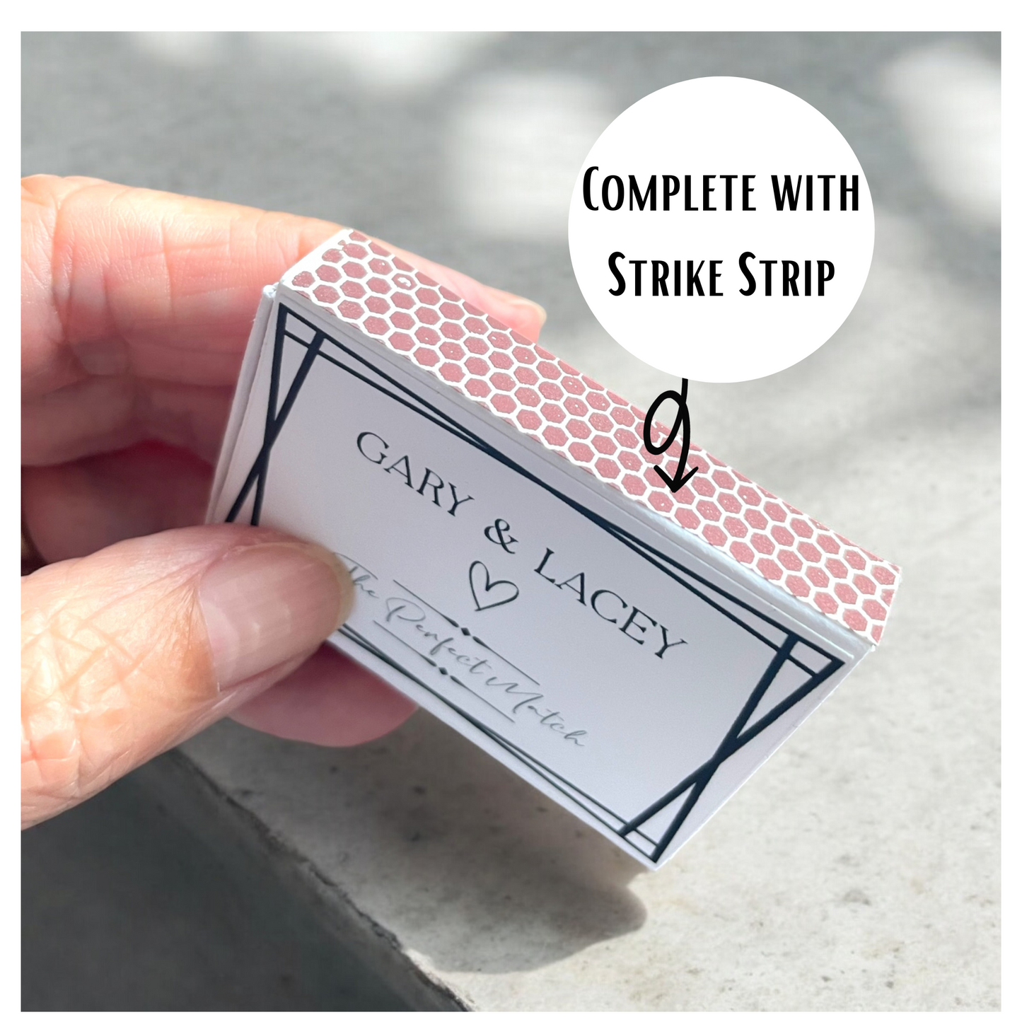 Personalised Matchbox Wedding Favours with Coloured Matches