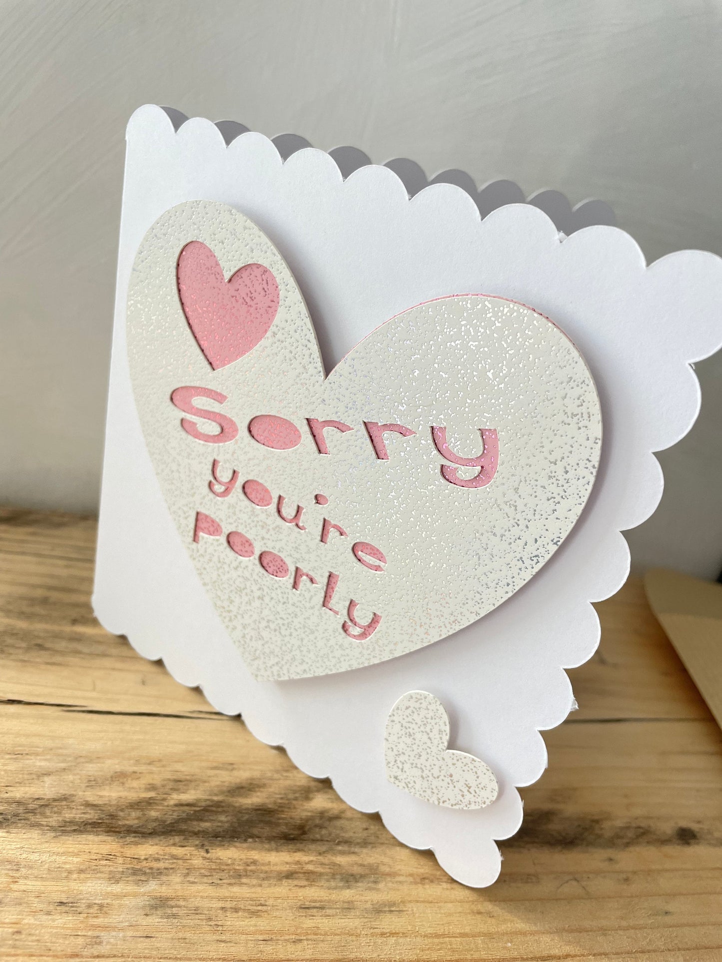 Get Well Soon Heart Greetings Card