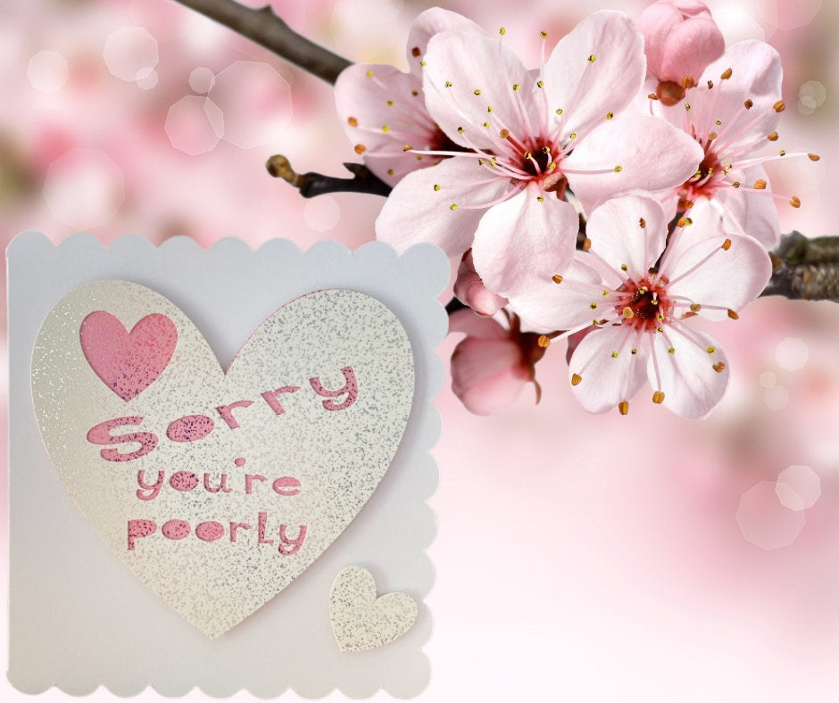 Get Well Soon Heart Greetings Card