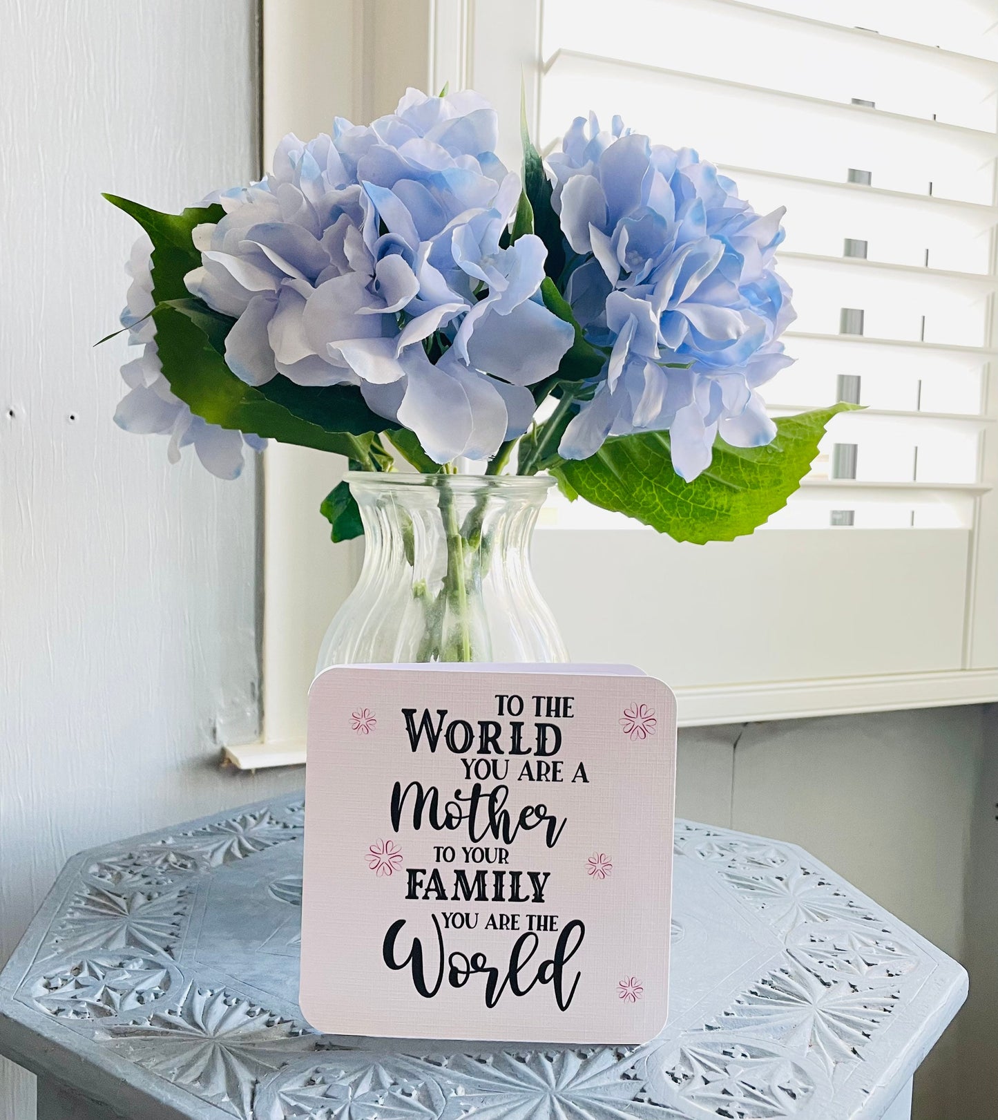 You Are The World Mum Happy Birthday Card, Heartfelt Handmade Special Message Card to The Family You Are The World Greetings Card for Mom