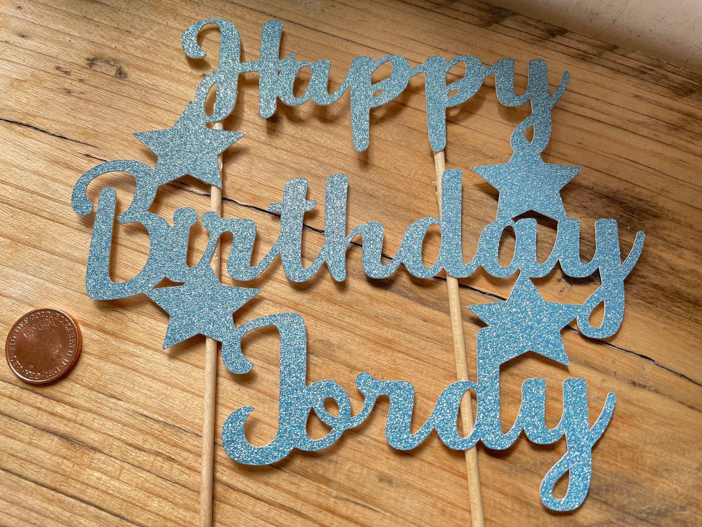 Personalised Name Cake Topper for him, Large Cake Topper for his Birthday, Custom Made Cake Topper for Boyfriend, Topper for 8” Cake
