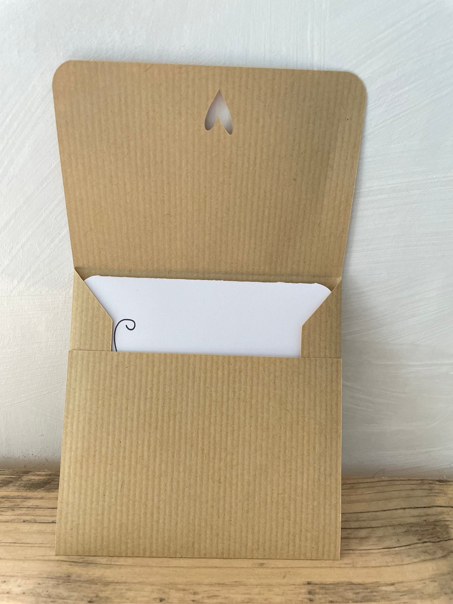 Simple Paper Anniversary Love Card, Small Thinking of You Card for Him, Elegant One Year Dating Card for Girlfriend with Handmade Envelope