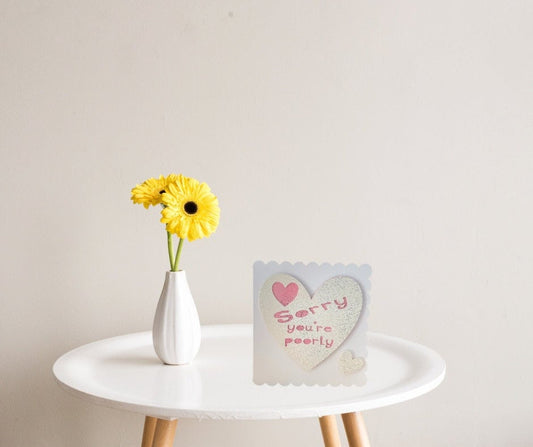 Get Well Soon Heart Greetings Card
