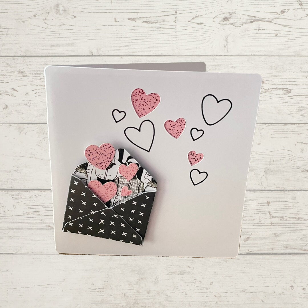 Bursting with Love 3D Envelope Anniversary Card