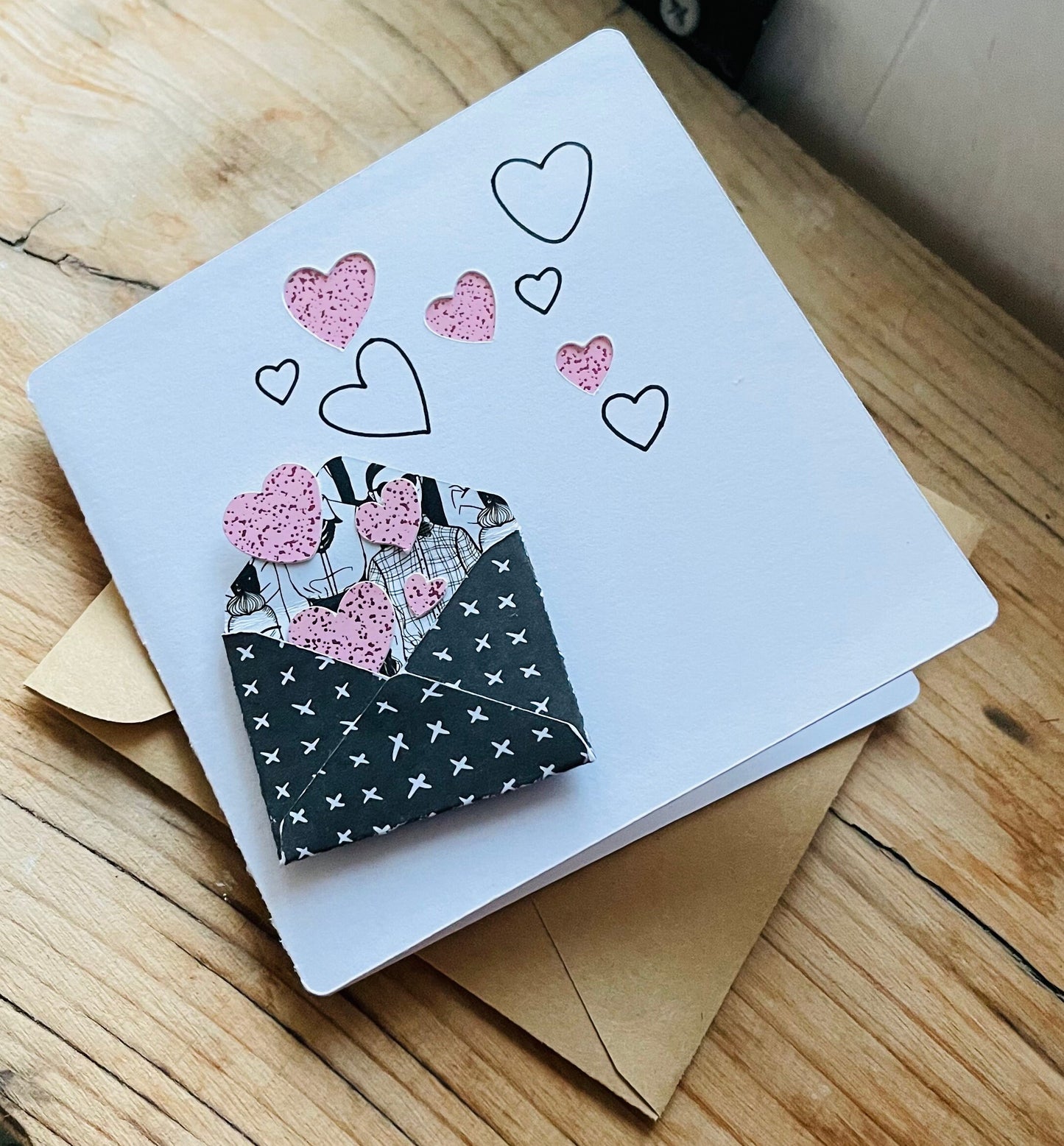 Bursting with Love 3D Envelope Anniversary Card