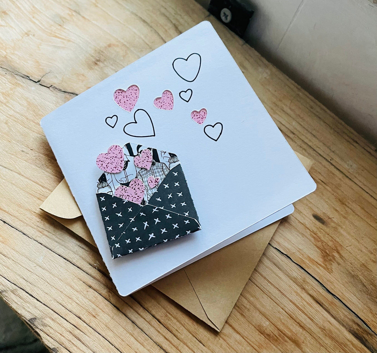 Bursting with Love 3D Envelope Anniversary Card