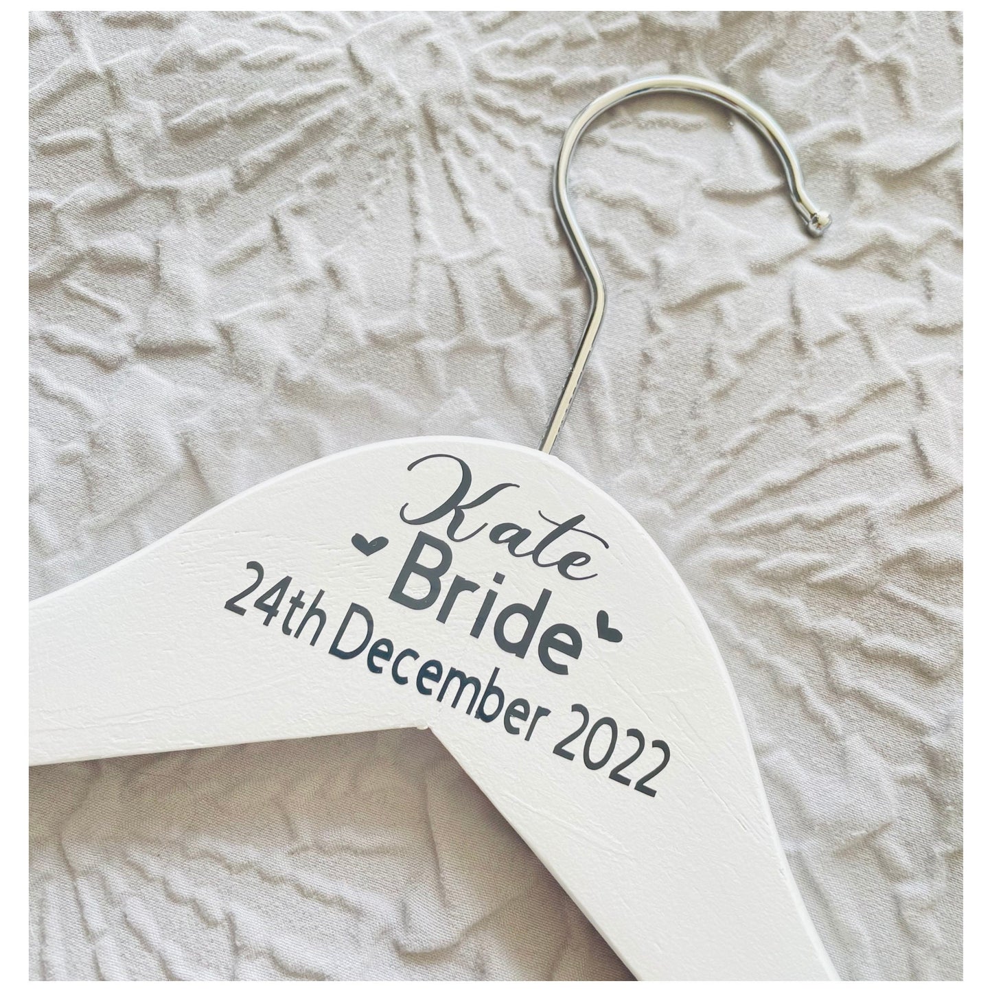 Personalised Wedding Dress Hangers for Bride, Maid of Honour and Bridesmaids