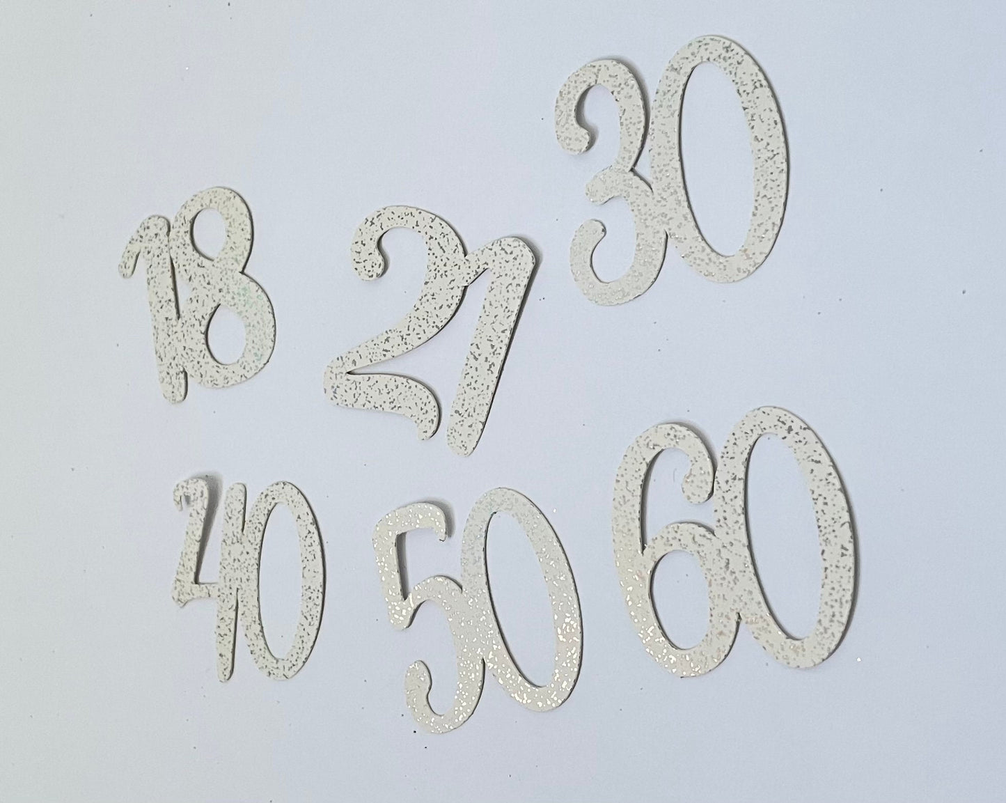 Happy Birthday Cupcake Toppers, Set of 4 or 6 Small Celebration Cake Number Picks, Choose Any Age Cupcake Charms, 18th, 21st, 30th, 40th