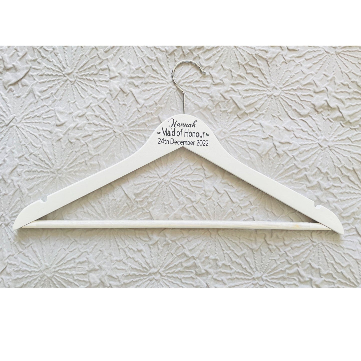 Personalised Wedding Dress Hangers for Bride, Maid of Honour and Bridesmaids