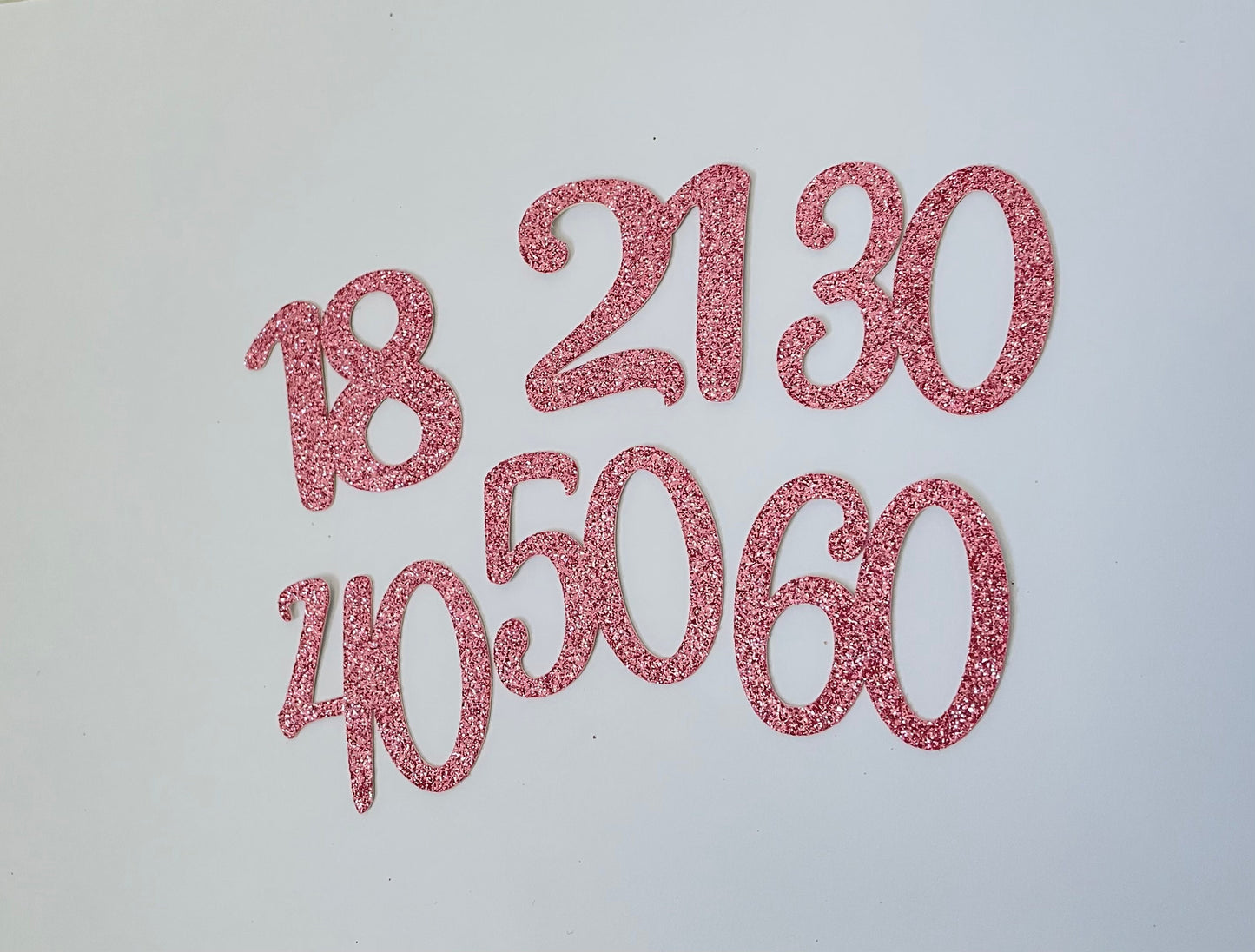 Happy Birthday Cupcake Toppers, Set of 4 or 6 Small Celebration Cake Number Picks, Choose Any Age Cupcake Charms, 18th, 21st, 30th, 40th