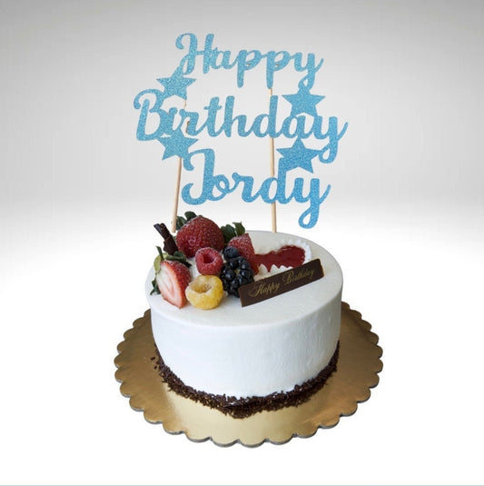 Personalised Name Cake Topper for him, Large Cake Topper for his Birthday, Custom Made Cake Topper for Boyfriend, Topper for 8” Cake