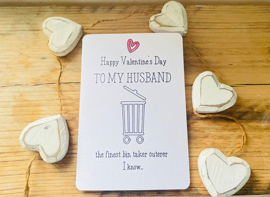 Finest Bin Taker Outerer Valentine's Card