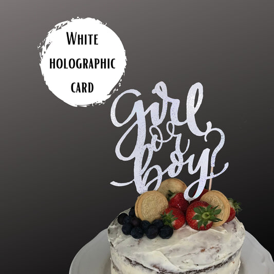 Gender Reveal Baby Shower Cake Topper