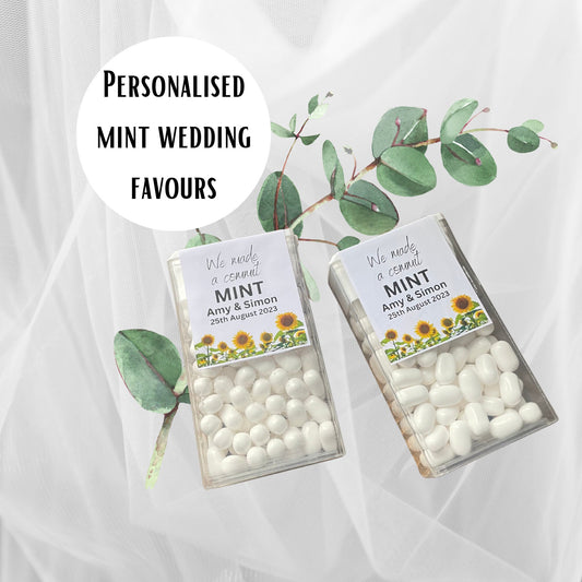 Personalised DIY "We Made a Commit-Mint" Tic Tacs Wedding Favour Stickers