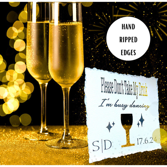 Torn Square Wedding Table Decor Drink Toppers