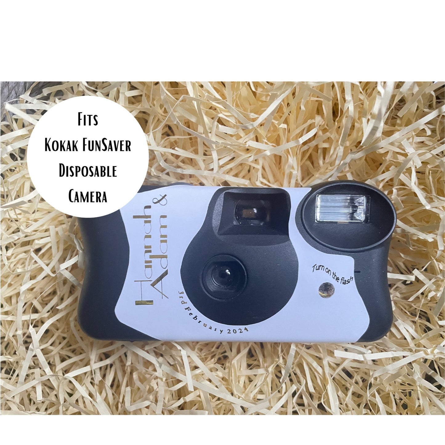 Great Gatsby Theme Disposable Camera Wrap Wedding Stickers